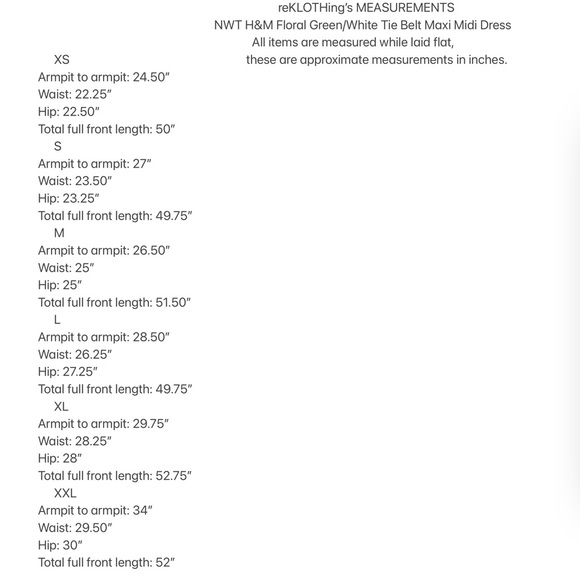 ❌SOLD❌ Floral Green/White Tie-Belt Midi Dress - Picture 12 of 12